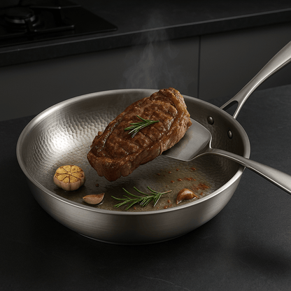 TITAN-PREMIUM PAN - High-quality titanium pan without coating for all hob types