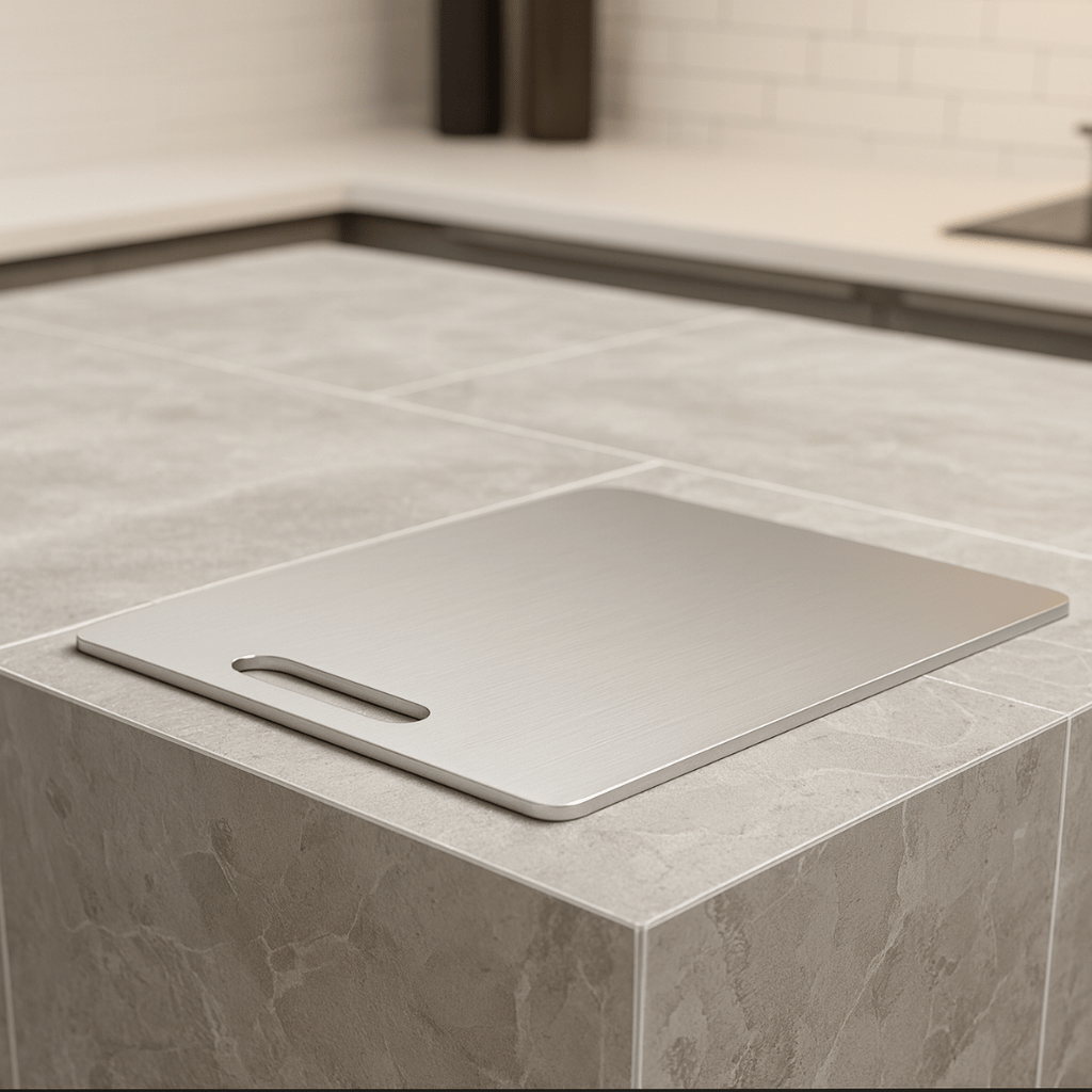 PRISMSTEEL – Titanium Stainless Steel Cutting Board for Clean & Hygienic Preparation