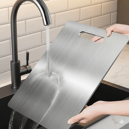 PRISMSTEEL – Titanium Stainless Steel Cutting Board for Clean & Hygienic Preparation