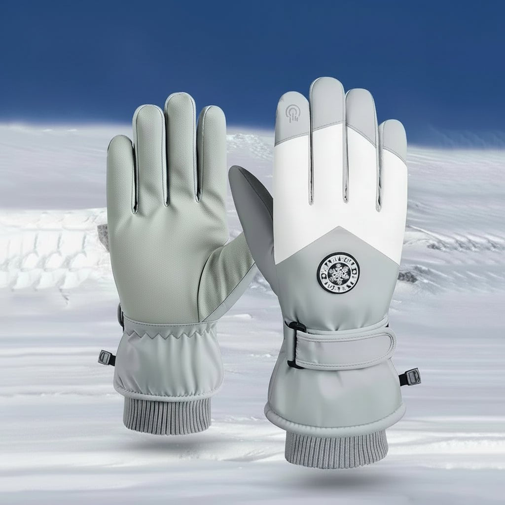 GLACIERTACT – Thermal winter gloves for skiing, waterproof, non-slip & touchscreen compatible