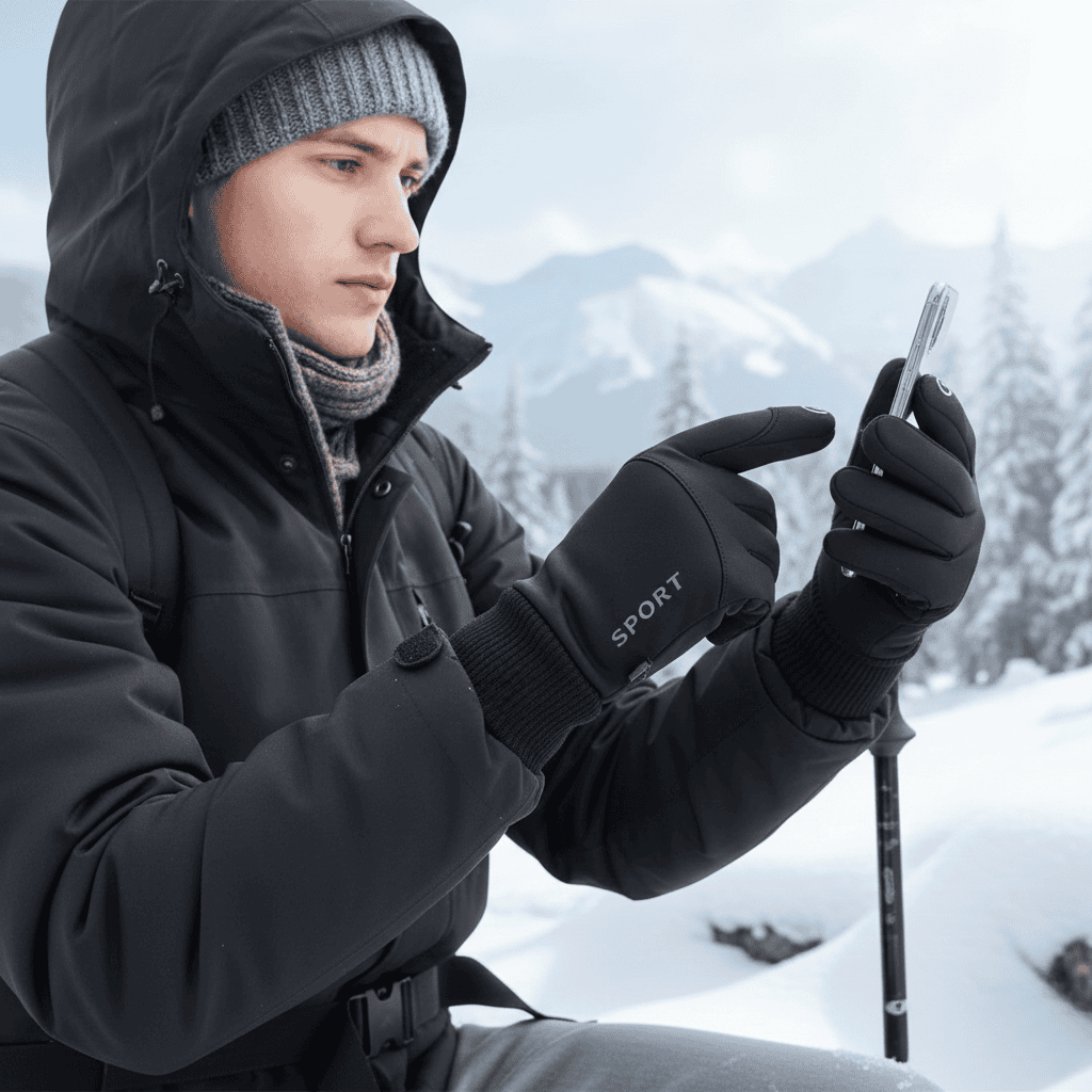 TOUCHFROST – Thermal touchscreen gloves with water protection and secure grip