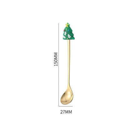 FESTIFORK – Creative Christmas Spoon & Fruit Fork Set for Coffee & Desserts