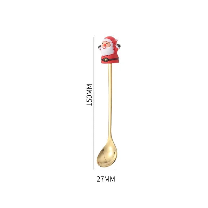 FESTIFORK – Creative Christmas Spoon & Fruit Fork Set for Coffee & Desserts