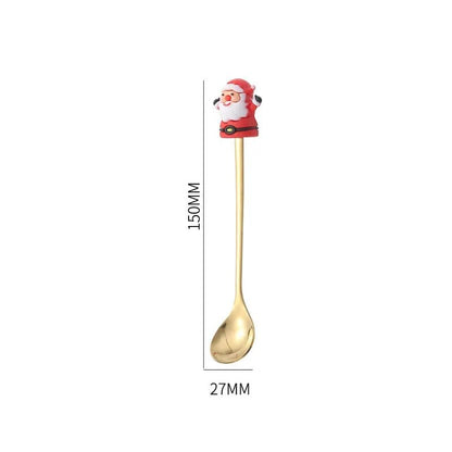 FESTIFORK – Creative Christmas Spoon & Fruit Fork Set for Coffee & Desserts