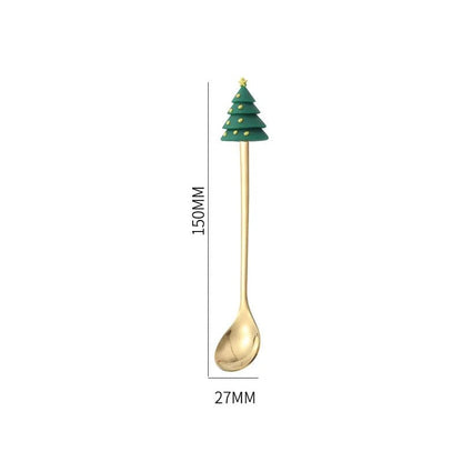 FESTIFORK – Creative Christmas Spoon & Fruit Fork Set for Coffee & Desserts