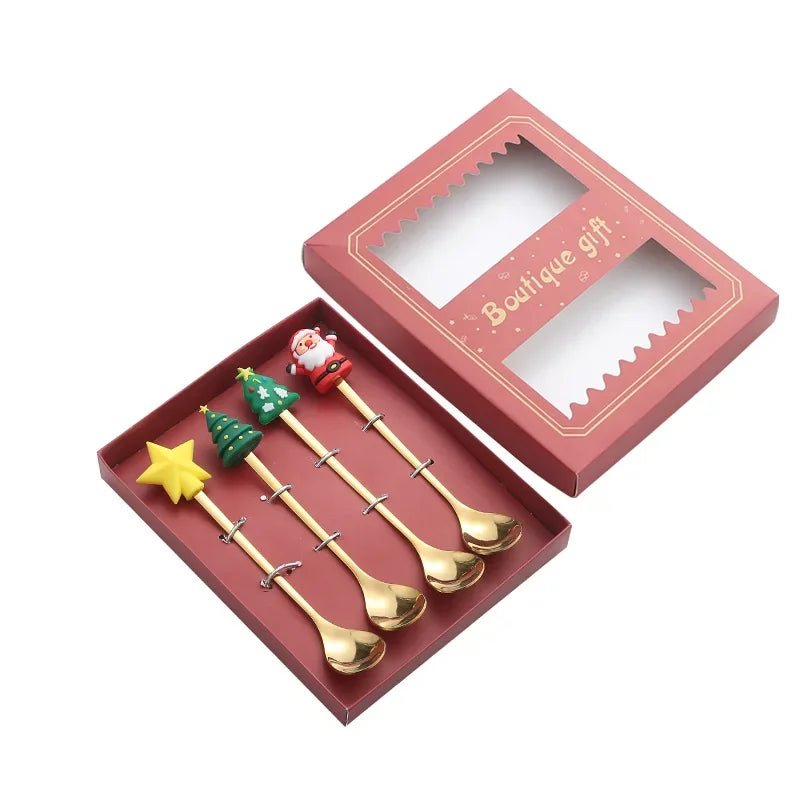 FESTIFORK – Creative Christmas Spoon & Fruit Fork Set for Coffee & Desserts