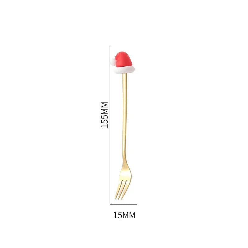 FESTIFORK – Creative Christmas Spoon & Fruit Fork Set for Coffee & Desserts