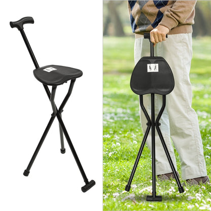 SEATWALK – Foldable walking stick with integrated seat for comfort on the go