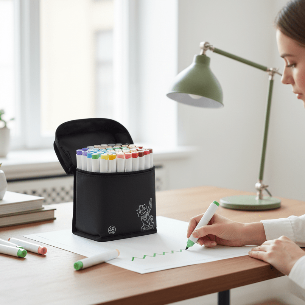 CHROMAFLEX – Pen set with 48 vibrant inks for sketching and shading