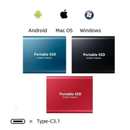 SpeedVault SSD – External 100GB Hard Drive with Ultra-Fast USB-C & USB 3.1 Connection