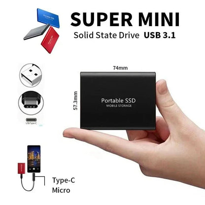 SpeedVault SSD – External 100GB Hard Drive with Ultra-Fast USB-C & USB 3.1 Connection