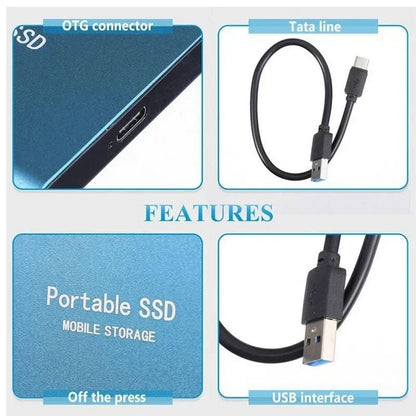 SpeedVault SSD – External 100GB Hard Drive with Ultra-Fast USB-C & USB 3.1 Connection
