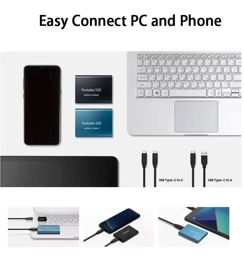 SpeedVault SSD – External 100GB Hard Drive with Ultra-Fast USB-C & USB 3.1 Connection