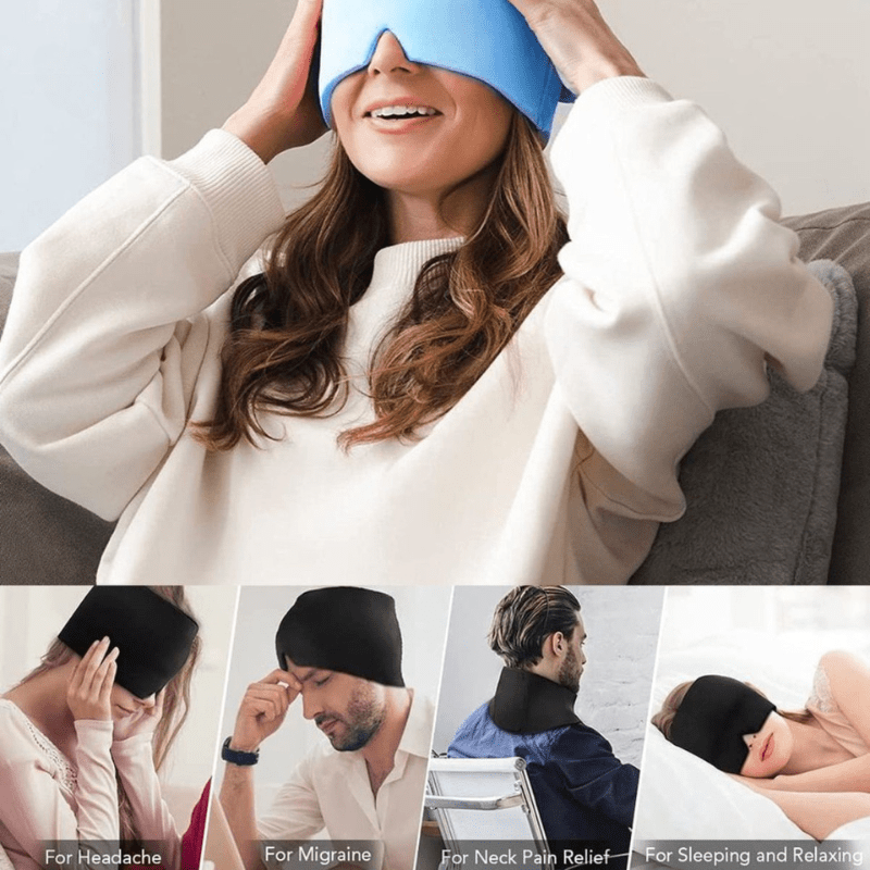 Head aid - migraine & headache mask with cold & heat therapy