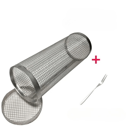 GrillCraft Rotating BBQ basket - stainless steel for even cooking
