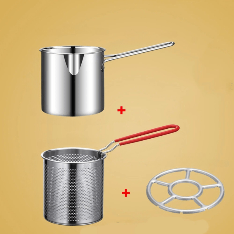 SmartFry Pot - Stainless steel deep fryer with anti-scald handle & oil-saving design