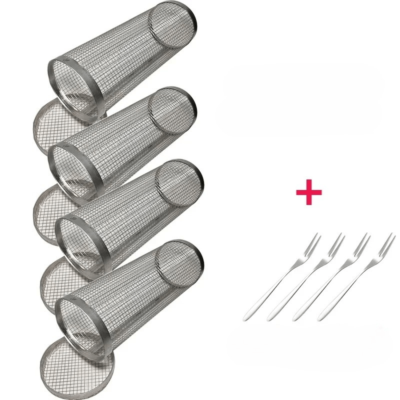 GrillCraft Rotating BBQ basket - stainless steel for even cooking
