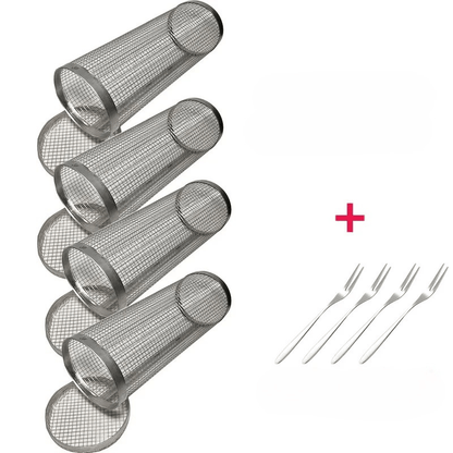 GrillCraft Rotating BBQ basket - stainless steel for even cooking