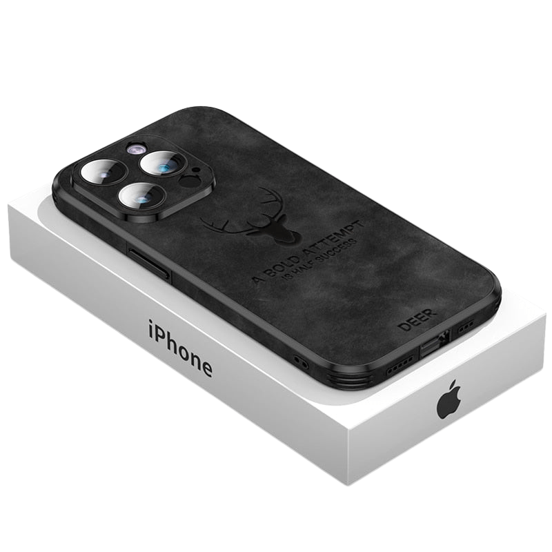 LuxeShield – Leather iPhone Case with Shock Protection & Elegant Design