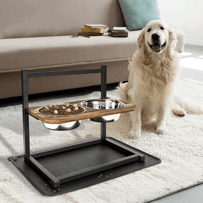 WELLBOWL STATION – Ergonomic Feeding Station for Dogs with Stainless Steel Bowls