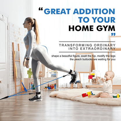 PowerFlex Resistance Bands - resistance band set for full body training & rehab with handles, ankle strap & door anchor