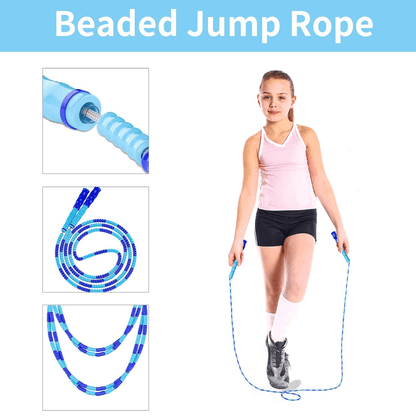 Flexirope - Adjustable bead skipping rope for cardio & endurance training
