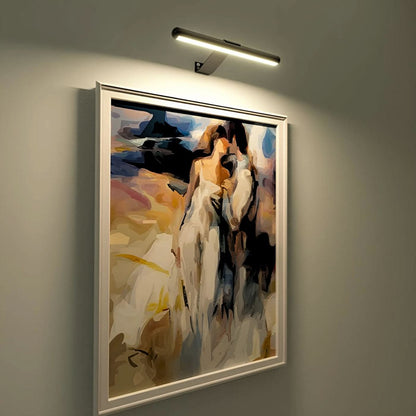 ArtGlow swivelling LED wall light - Wireless & stylish for any gallery wall