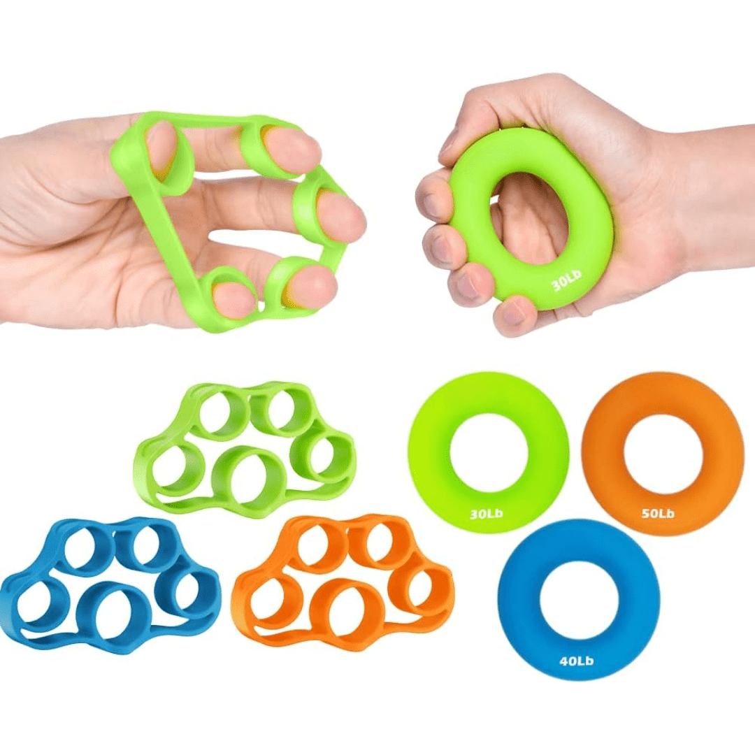 PowerGrip - 6-piece hand strengthener set to strengthen grip strength & relieve pain