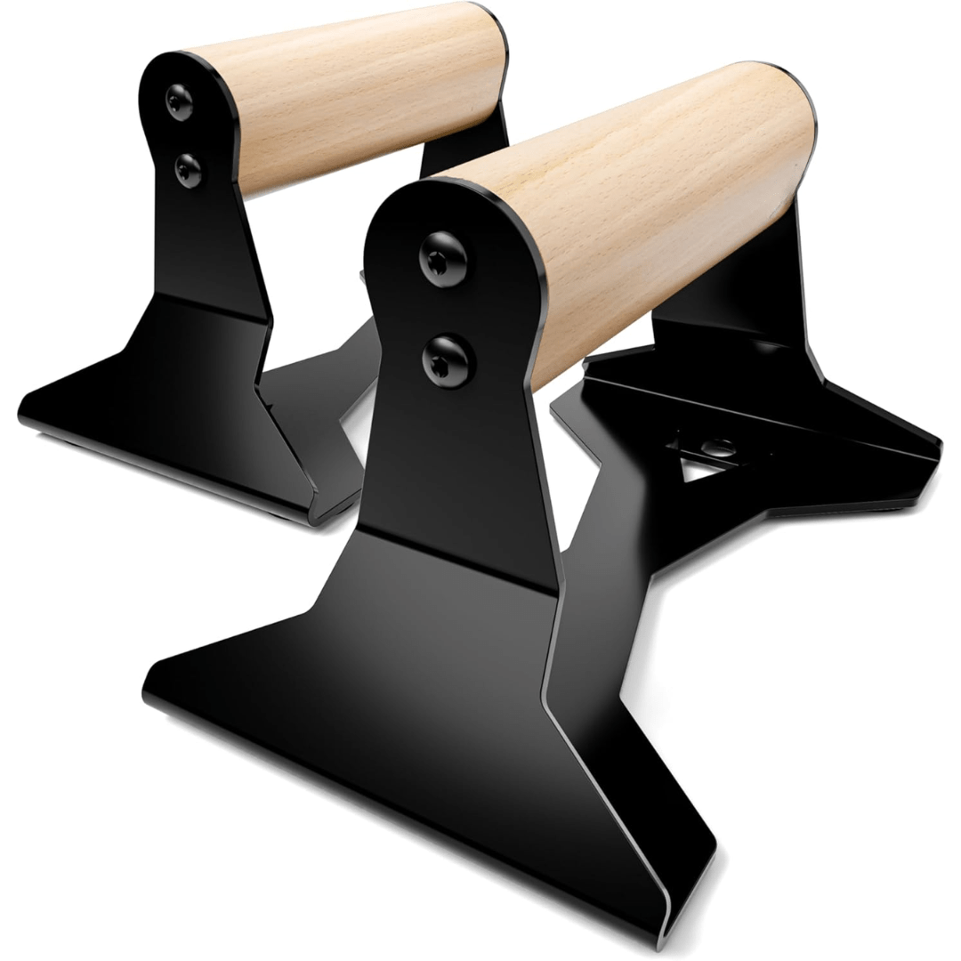 PowerGrip - Ergonomic wooden push-up parallettes with steel core for push-ups