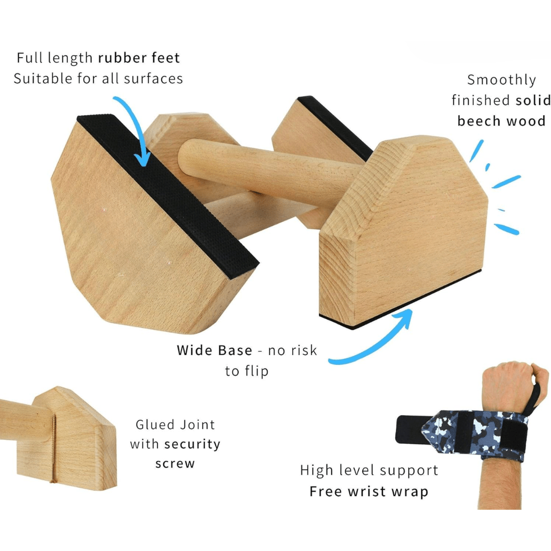Calisthenics Power Bars - wooden push-up bars for stable calisthenics training