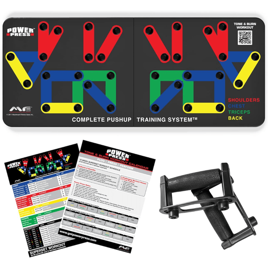 FlexIFit - Foldable push-up board with 30 training positions for targeted muscle training