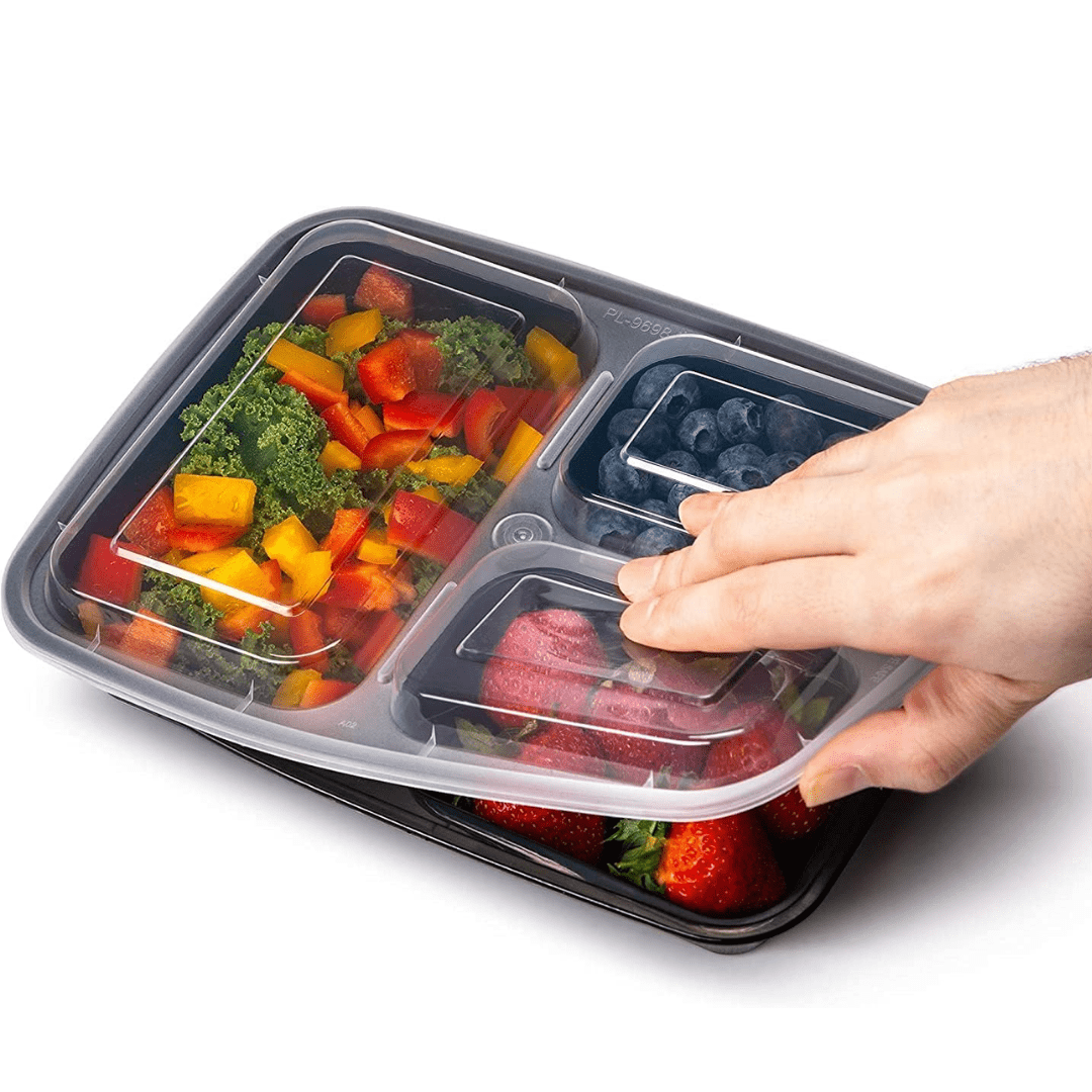 Bento Box with 3 compartments - Efficient meal planning & portion control