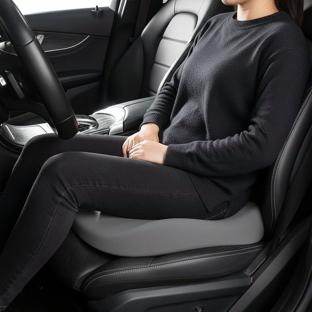 ELEVACUSH – Adjustable Memory Foam Seat Cushion for Driving Comfort & Support