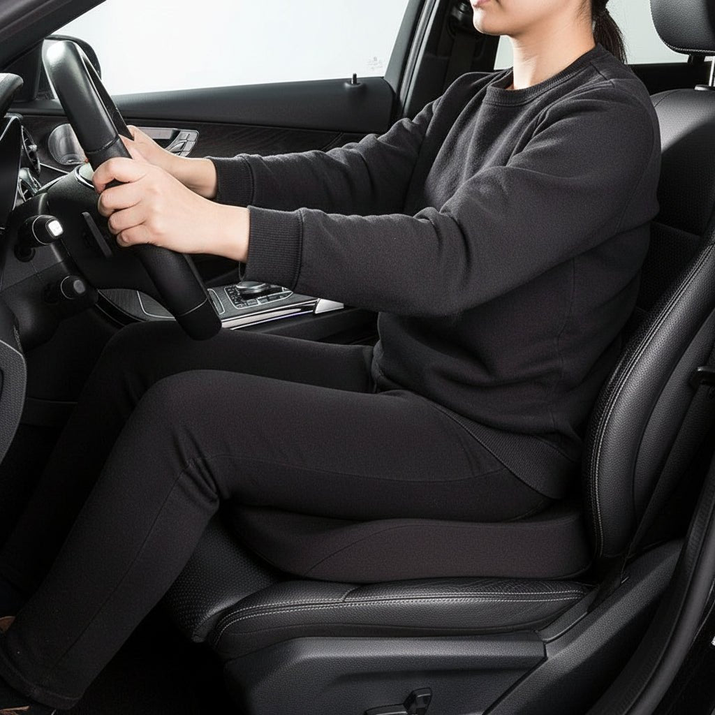 ELEVACUSH – Adjustable Memory Foam Seat Cushion for Driving Comfort & Support