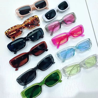 VintageShade - Retro-style rectangular sunglasses with UV400 protection for women