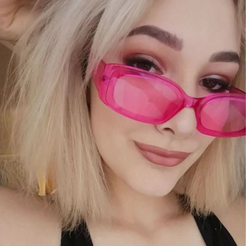 VintageShade - Retro-style rectangular sunglasses with UV400 protection for women