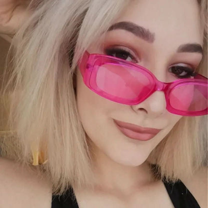 VintageShade - Retro-style rectangular sunglasses with UV400 protection for women