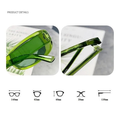 VintageShade - Retro-style rectangular sunglasses with UV400 protection for women