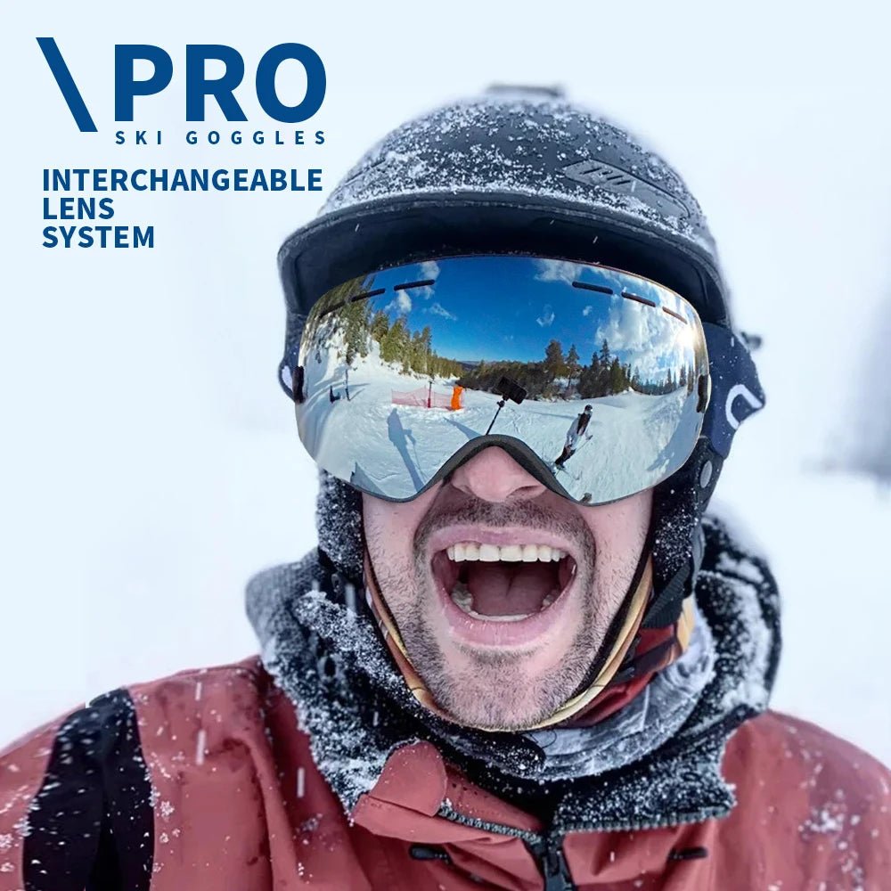 UVSWAP VISION – Ski goggles with interchangeable lenses, anti-fog & UV400 protection