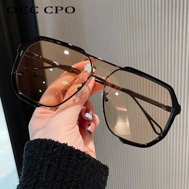 OVERSIZE SHADE - Square women's sunglasses with UV400 & colour change lenses
