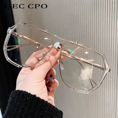 OVERSIZE SHADE - Square women's sunglasses with UV400 & colour change lenses