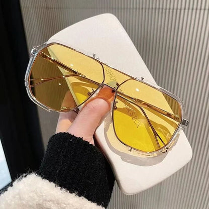 OVERSIZE SHADE - Square women's sunglasses with UV400 & colour change lenses