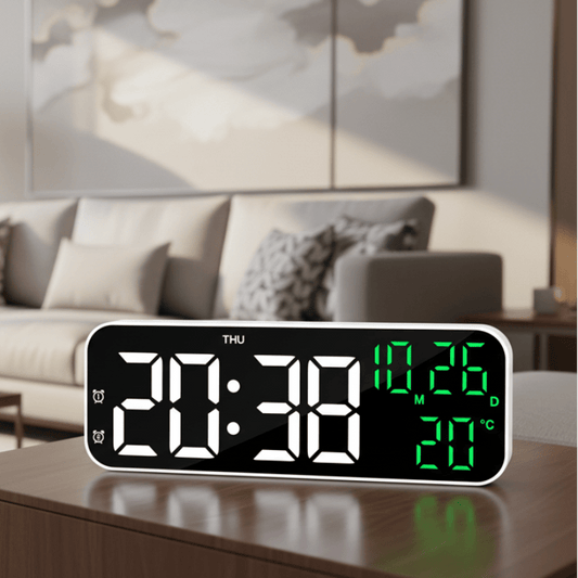 EASYWAKE – Digital LED Alarm Clock with Voice Control & Temperature Display