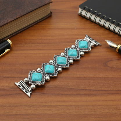 Azurelle – Boho-Chic Bracelet for Smartwatches with Noble Turquoise Detail