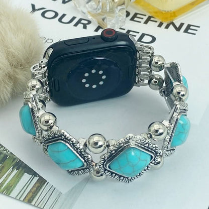 Azurelle – Boho-Chic Bracelet for Smartwatches with Noble Turquoise Detail