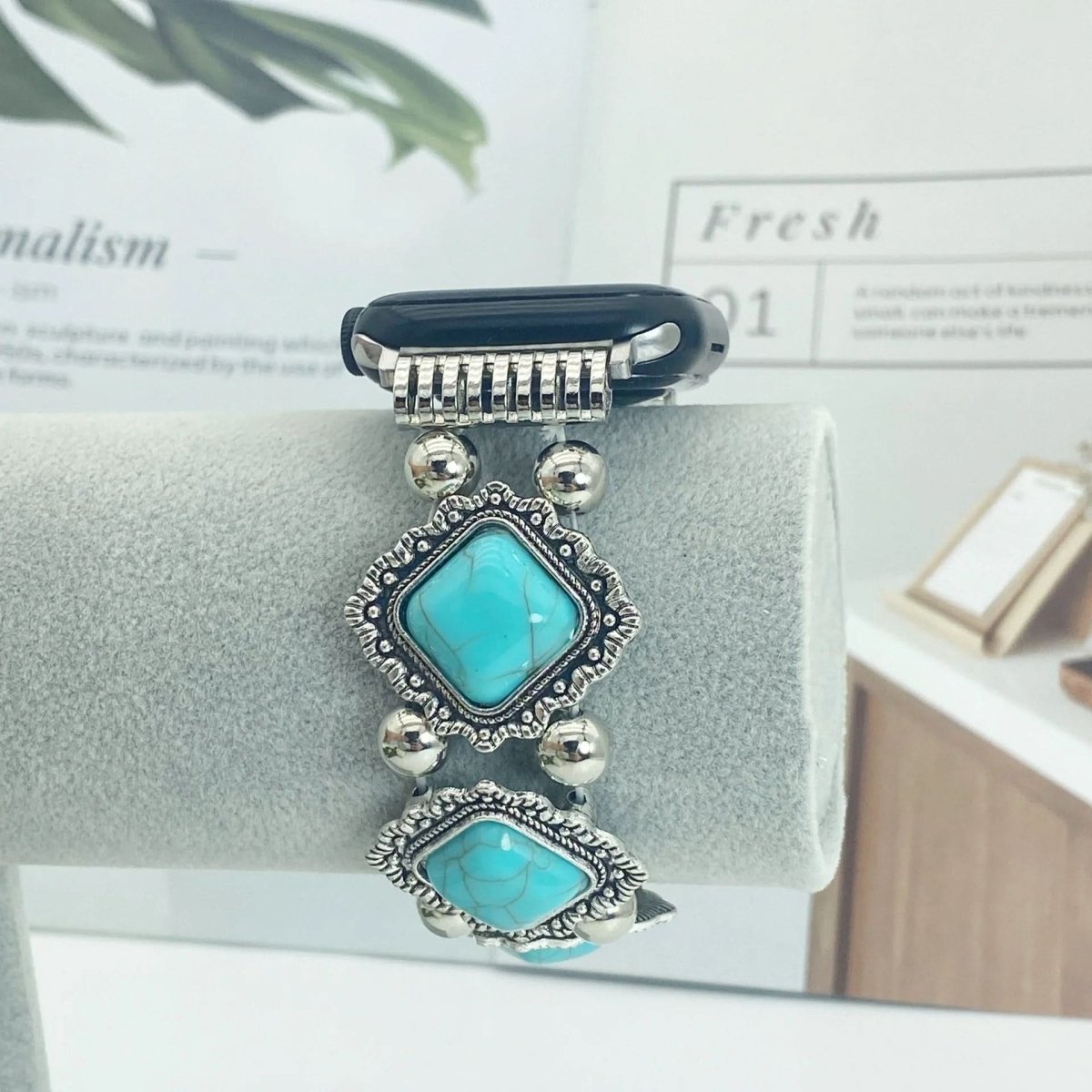 Azurelle – Boho-Chic Bracelet for Smartwatches with Noble Turquoise Detail
