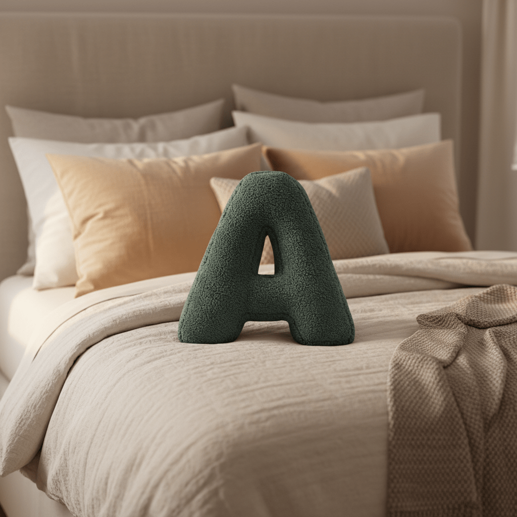 MONOGRA – Velvet Letter Cushion for Personal Home Accents