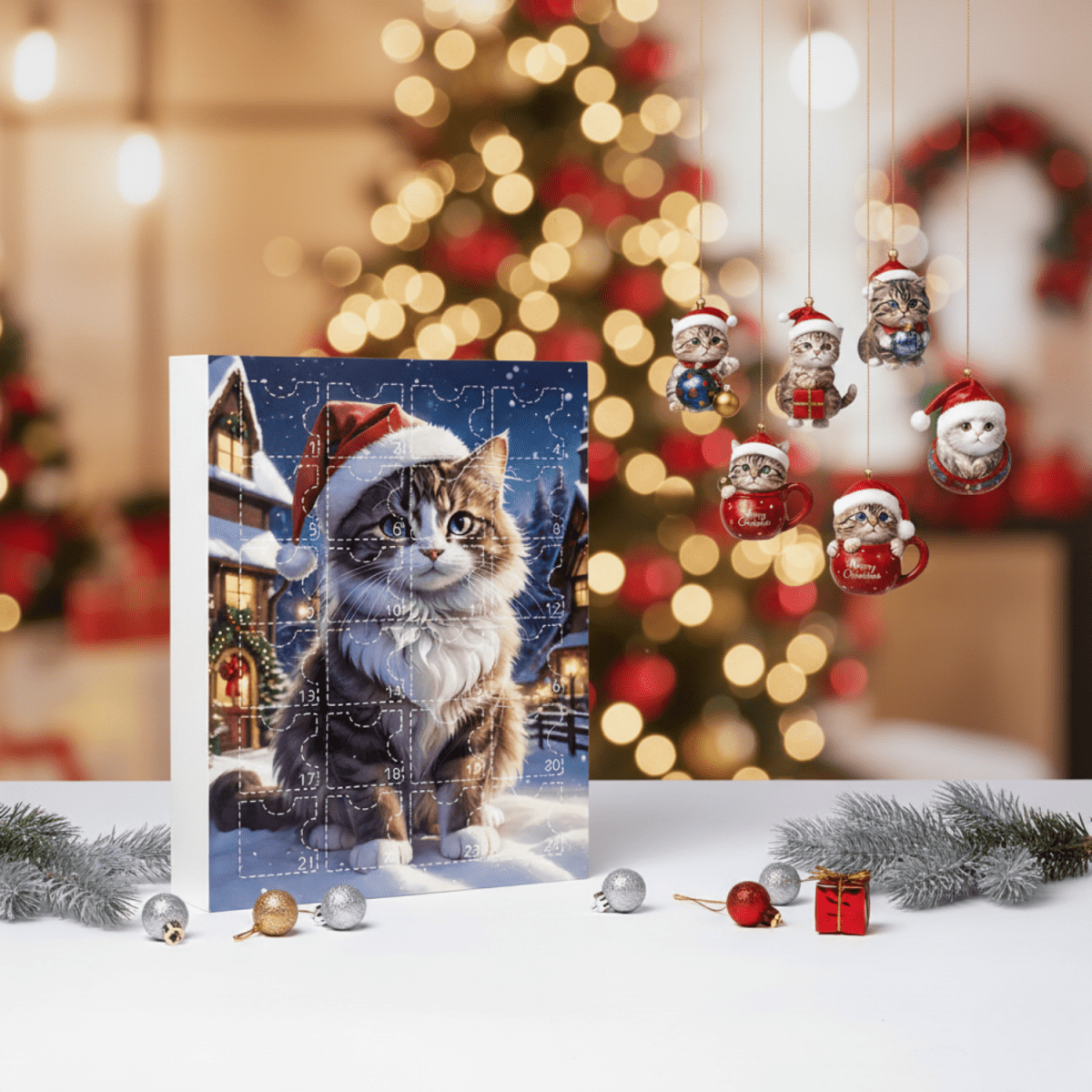 PURRFECTJOY – Vintage Cat Advent Calendar for Cat Lovers at Christmas