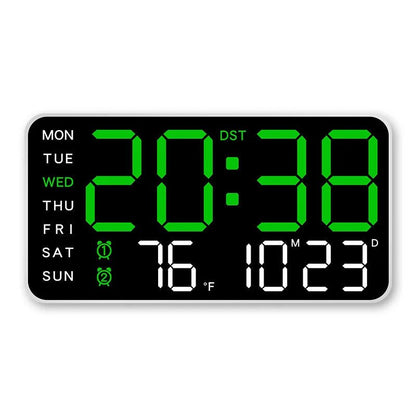 CHRONOWALL – Digital Wall Clock with Remote Control, Dual Alarm & Temperature Display