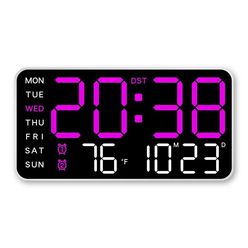 CHRONOWALL – Digital Wall Clock with Remote Control, Dual Alarm & Temperature Display